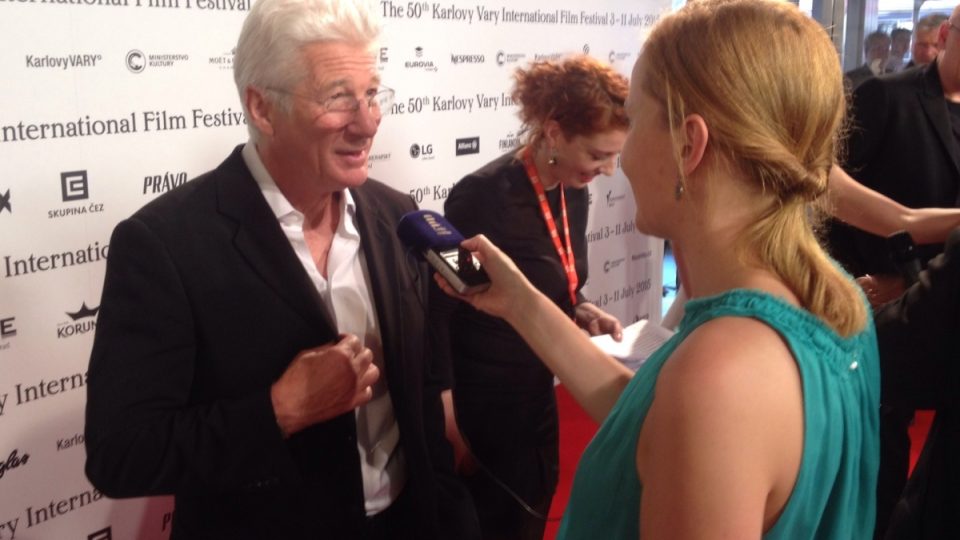 Richard Gere na Mezinárodním filmovém festivalu v Karlových Varech v červenci 2015