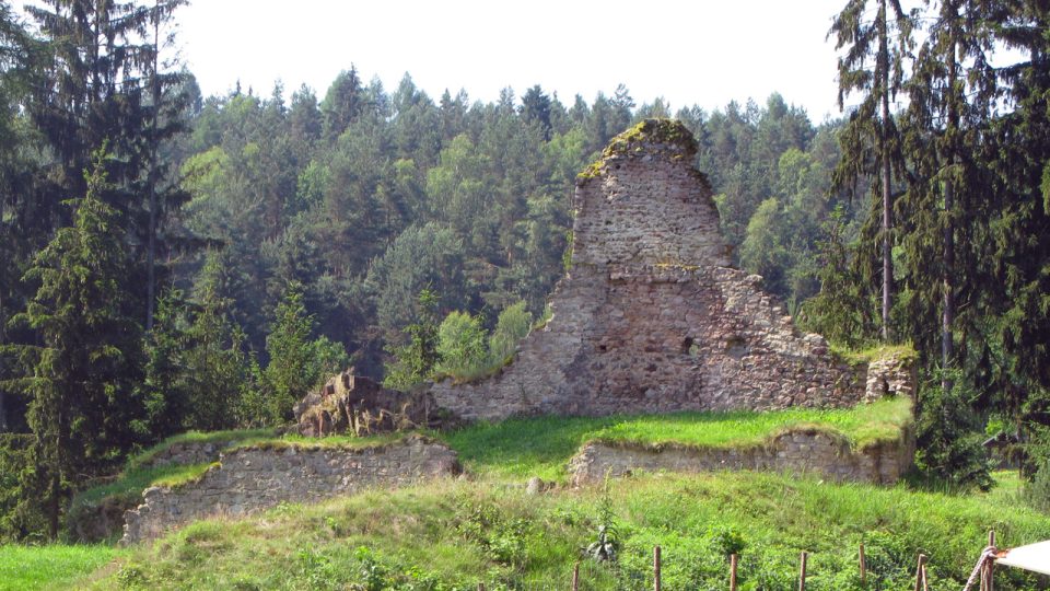 Hrad Pořešín v červenci 2015 