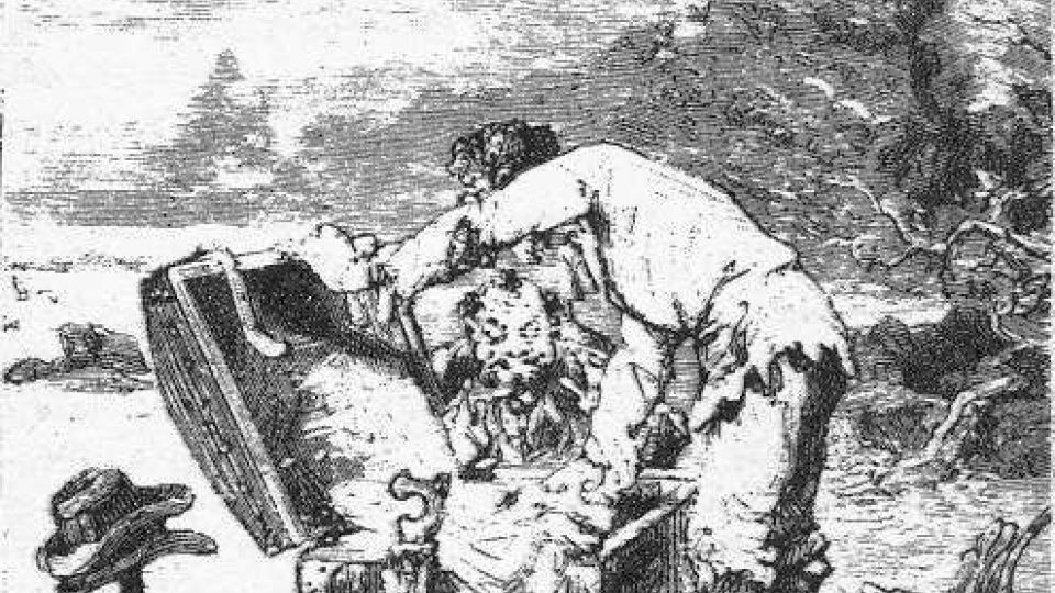 Původní ilustrace k románu Julese Vernea Škola robinsonů (1881)