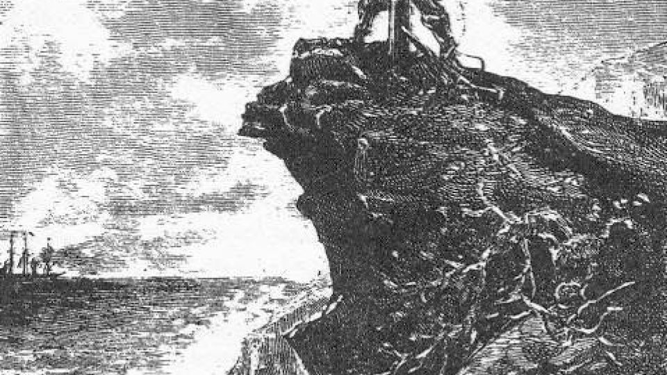 Původní ilustrace k románu Julese Vernea Škola robinsonů (1881)