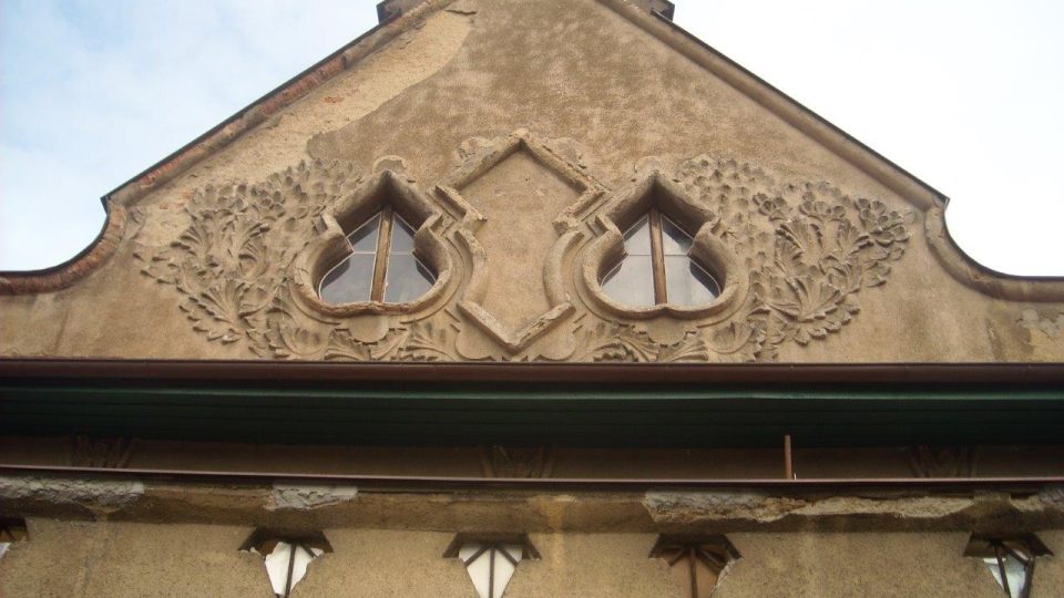 Detail Ústřední budovy Ořechovka