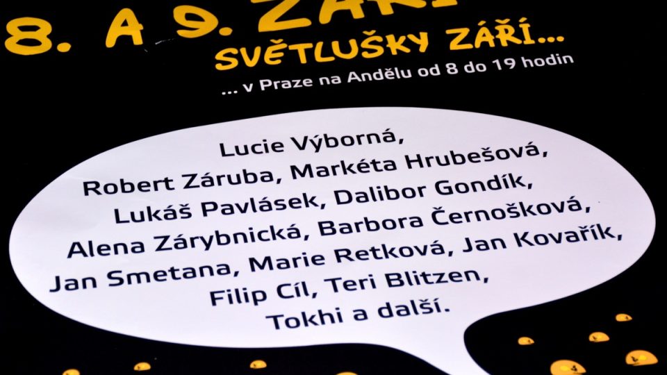 Světlušky zářily 8. a 9. září v Praze na Andělu 