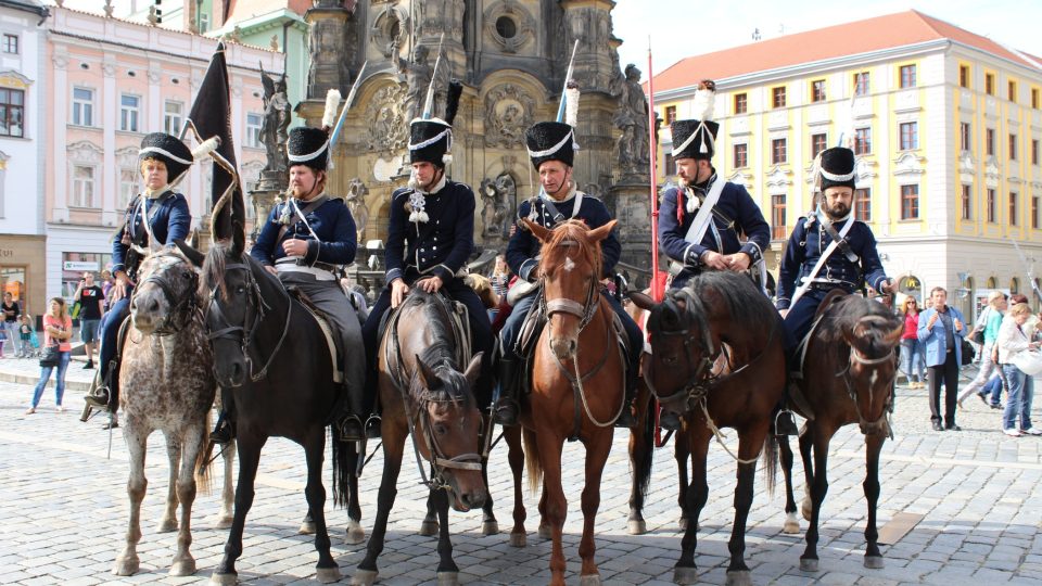 Vojensko-historický festival Olmütz 1813 - jízda u Nejsvětější Trojice 