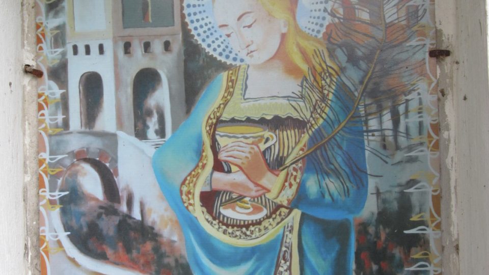 Autorkou maleb s náboženskými motivy je Anna Georgiadu Treuchelová