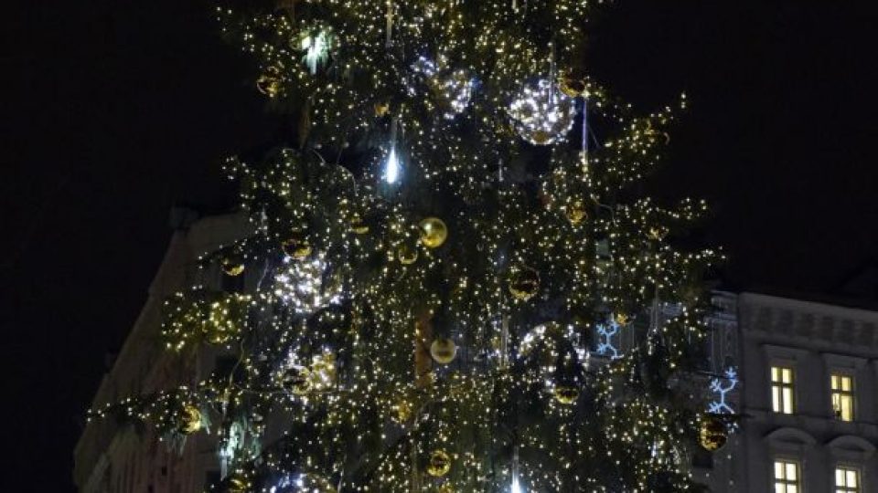 Slavnostním rozsvícením Těsnohlídkova vánočního stromu byly na brněnském náměstí Svobody zahájeny vánoční trhy