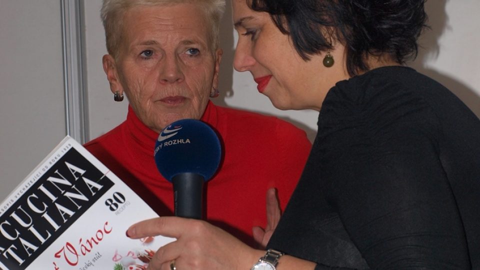 Autorka pořadu Dámská jízda Mirka Nezvalová s šéfredaktorkou české verze časopisu La Cucina Italiana Kateřinou Reimitzovou