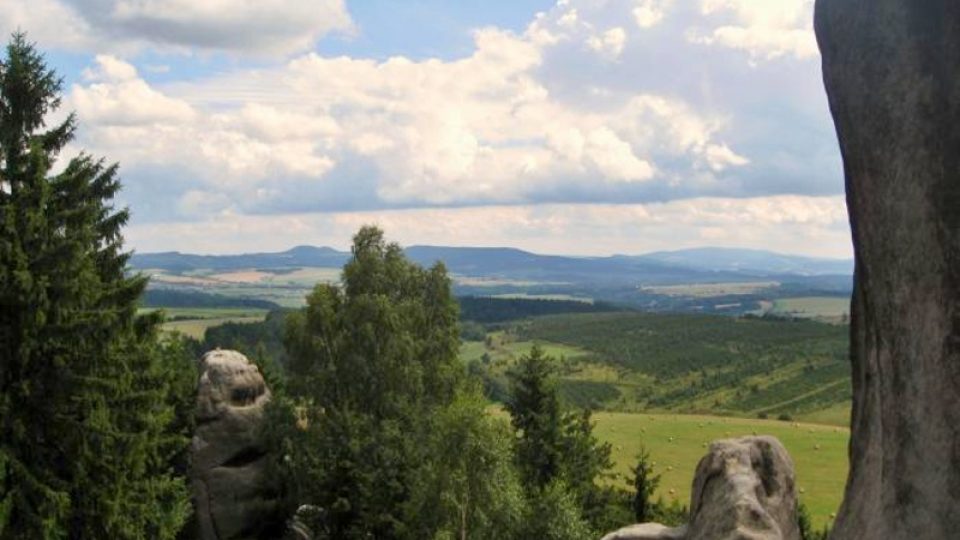 Výhled ze skalního hradu Bischofstein