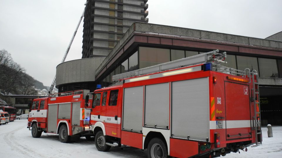 Cvičení záchranářů v hotelu Thermal