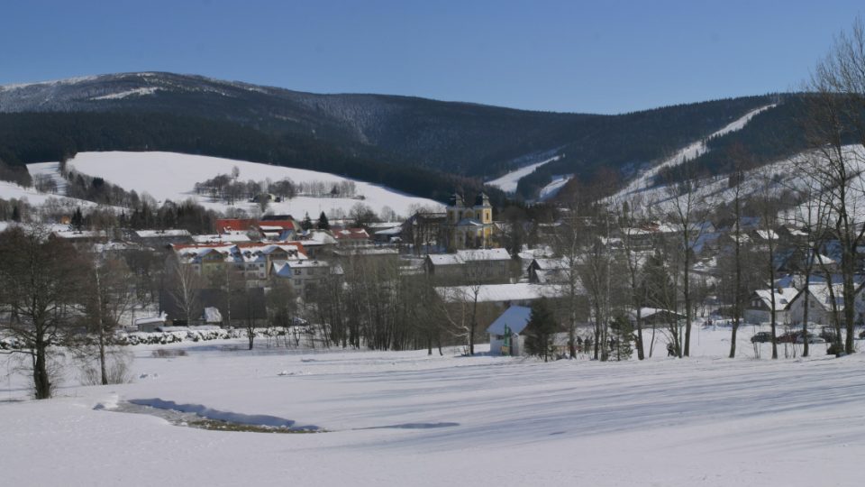 Panorama Deštného v Orlických horách