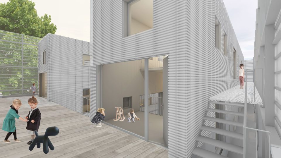 Plány na budoucí školku v japonském stylu ve Vratislavicích 