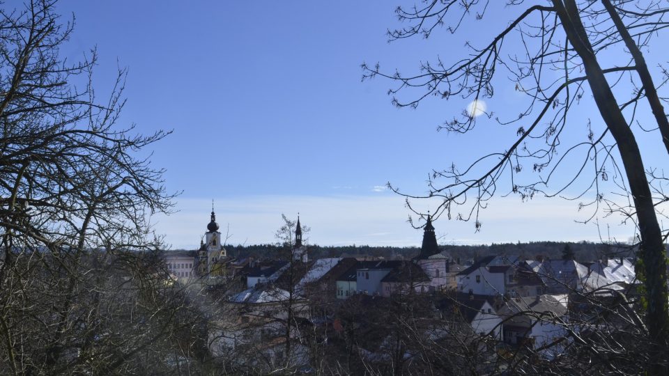 Výhled z vrchu Oreb na městečko Třebechovice