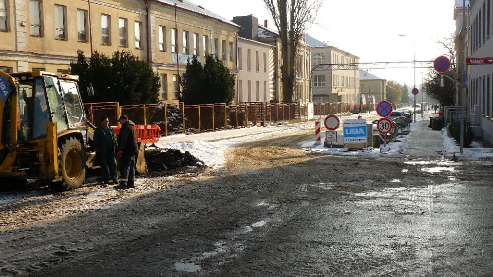 Opravy Egermannovy ulice v Novém Boru