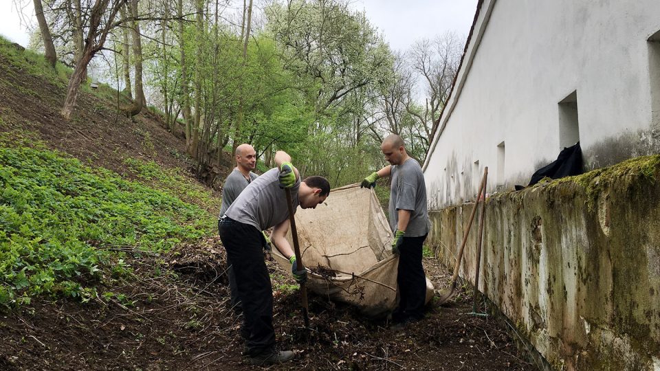 Zámecké valy v Pardubicích uklízí vězni