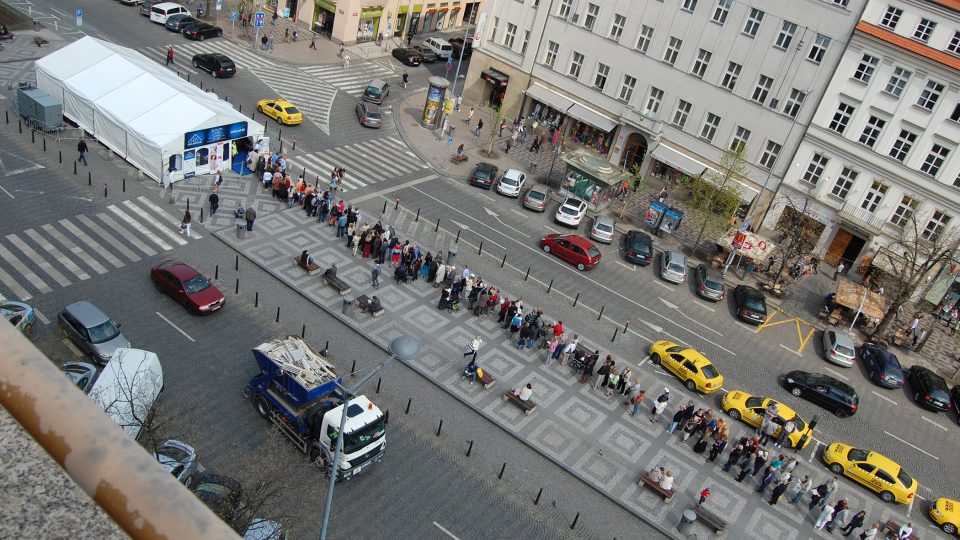 Stan proti melanomu v Praze na Václavském náměstí