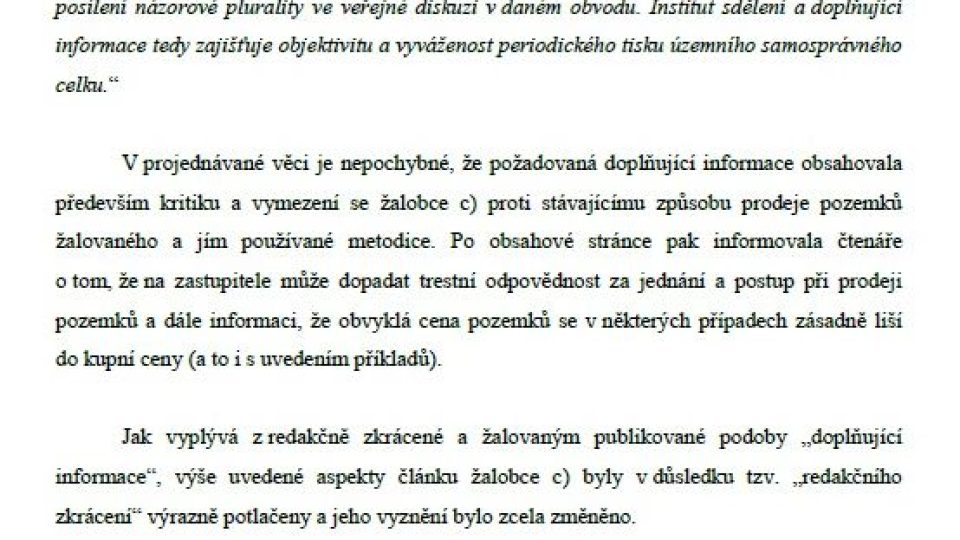 Rozsudek proti městu Krupka, 9. strana