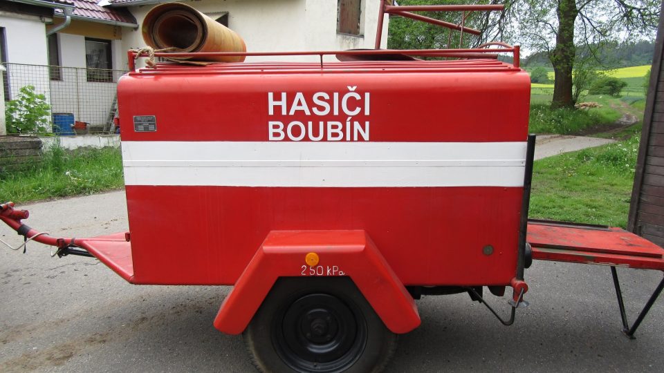 Vozík SDH Boubín vozí stříkačky