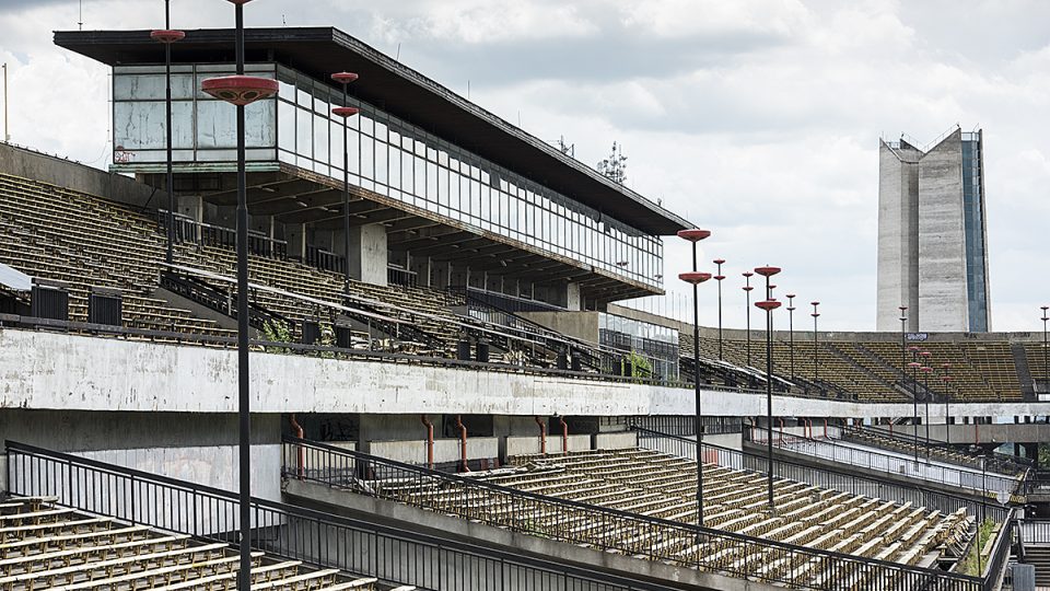 Strahovský stadion - pohled ze severovýchodního rohu