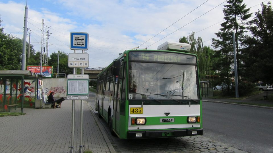 Trolejbusová linka číslo 14 v Plzni