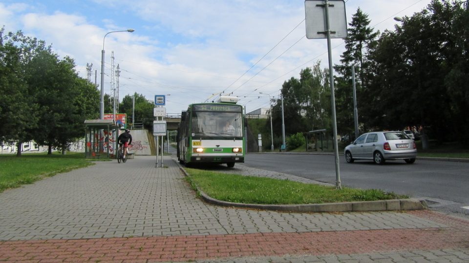 Trolejbusová linka číslo 14 v Plzni