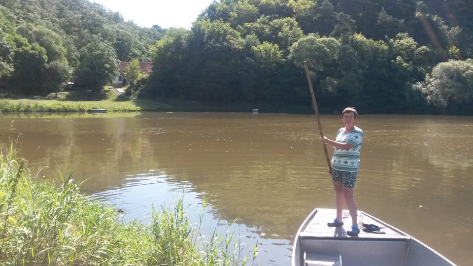 Přívoz na Berounce v Branově na Rakovnicku