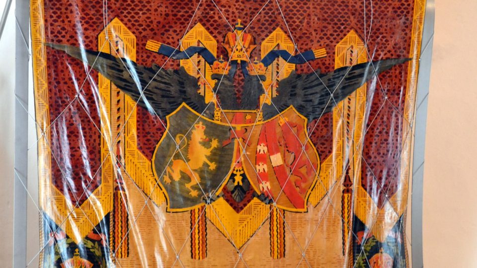 Detail svatební korouhve prince Rudolfa