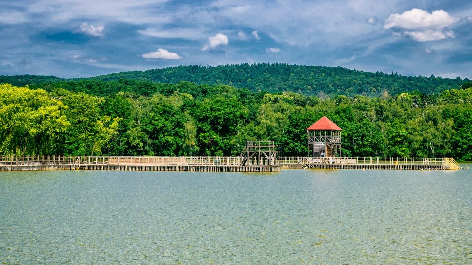 Kamencové jezero - molo a věž