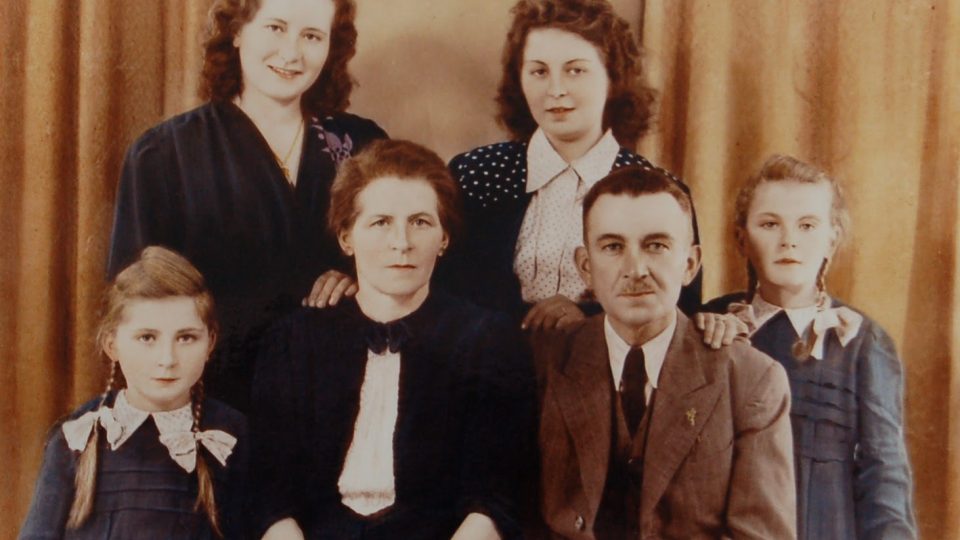 Adolf Purr se svou rodinou