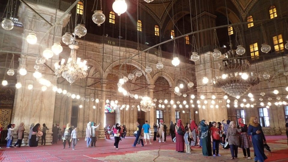 Interiér Alabastrové mešity v Káhiře