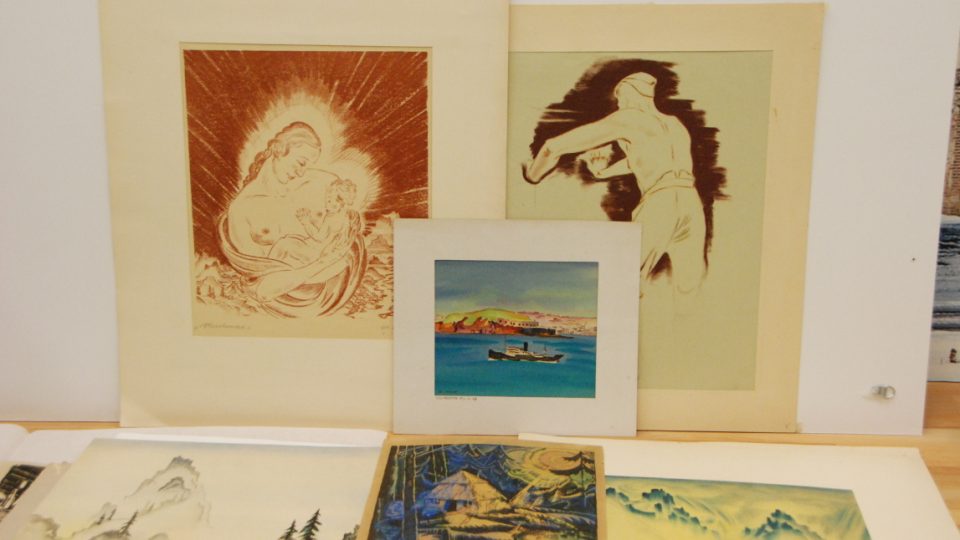 Ukázky díla Alfreda Kunfta, které liberecká galerie Lázně získala do svých sbírek