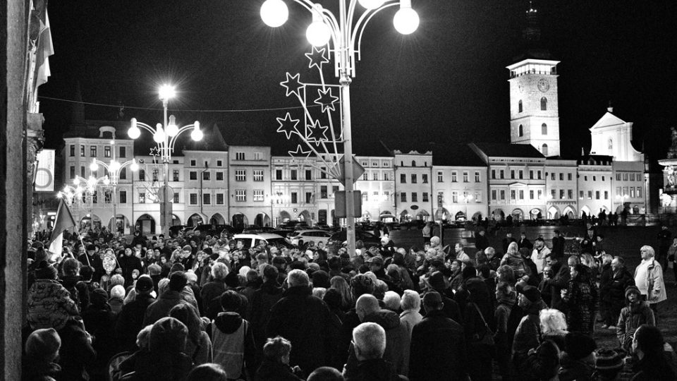 Připomínka výročí 17. listopadu v Českých Budějovicích