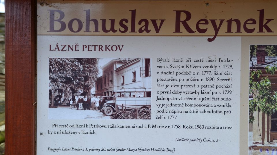 Panely turistům připomínají život Bohuslava Reynka