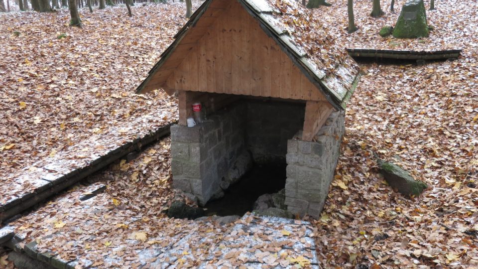 Oblíbená studánka ve Voděradských bučinách