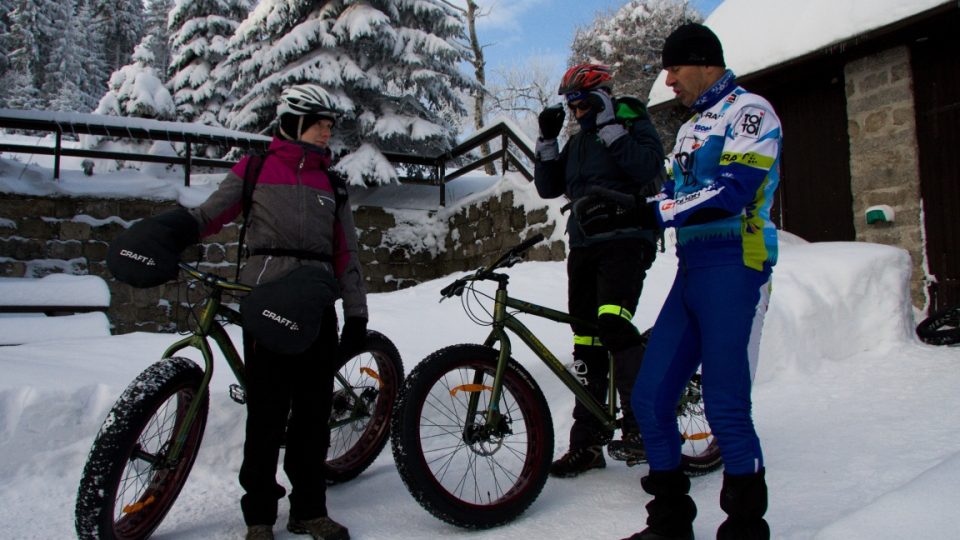 Snowbike v akci