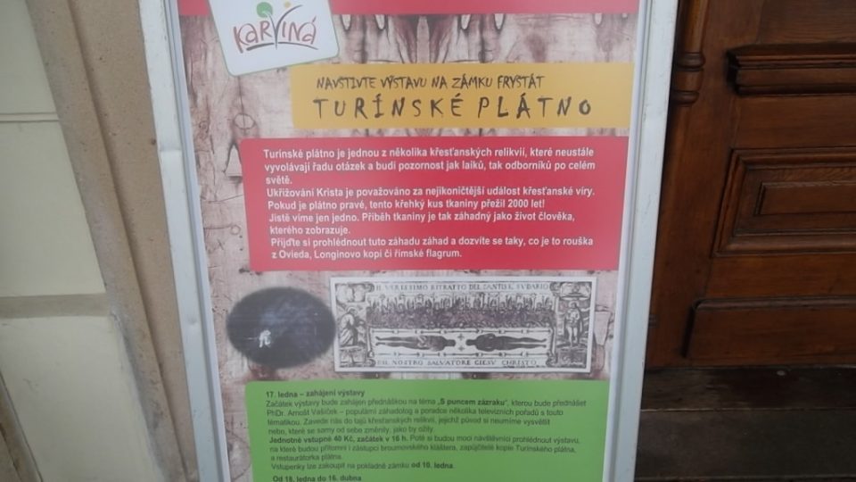 Zámek v Karviné-Fryštátě zve na výstavu kopie Turínského plátna