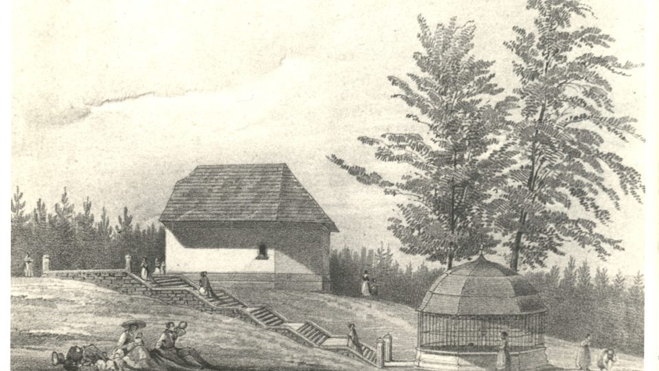 Podle dobových pohlednic vypadalo poutní místo v Hájku úplně jinak