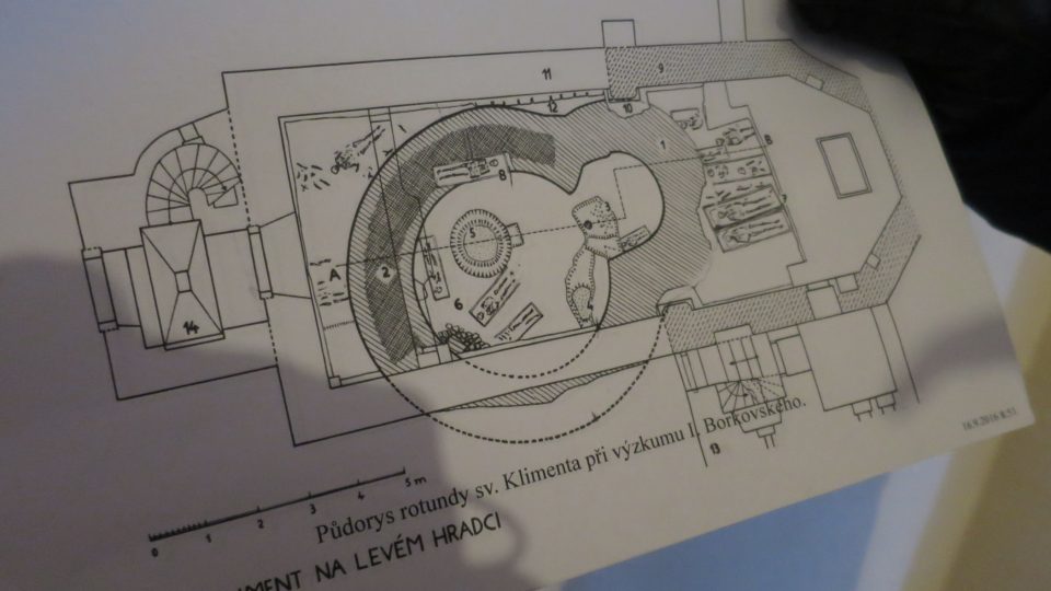 Půdorys rotundy sv. Klimenta