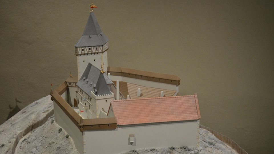Model Nového hradu u Kunratic, kde zemřel Václav IV.