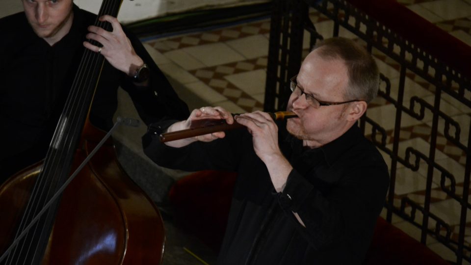 Jan Rokyta s flétnou a Lukáš Švajda