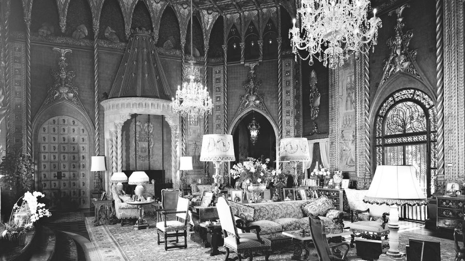 Obytná hala rezidence Mar-a-Lago na fotografii z roku 1967