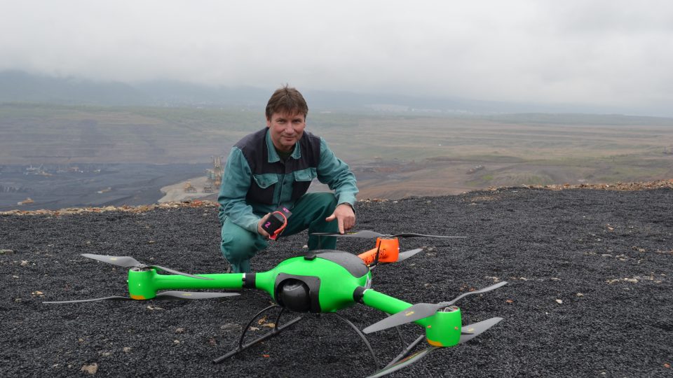 Petr Fryček s dronem