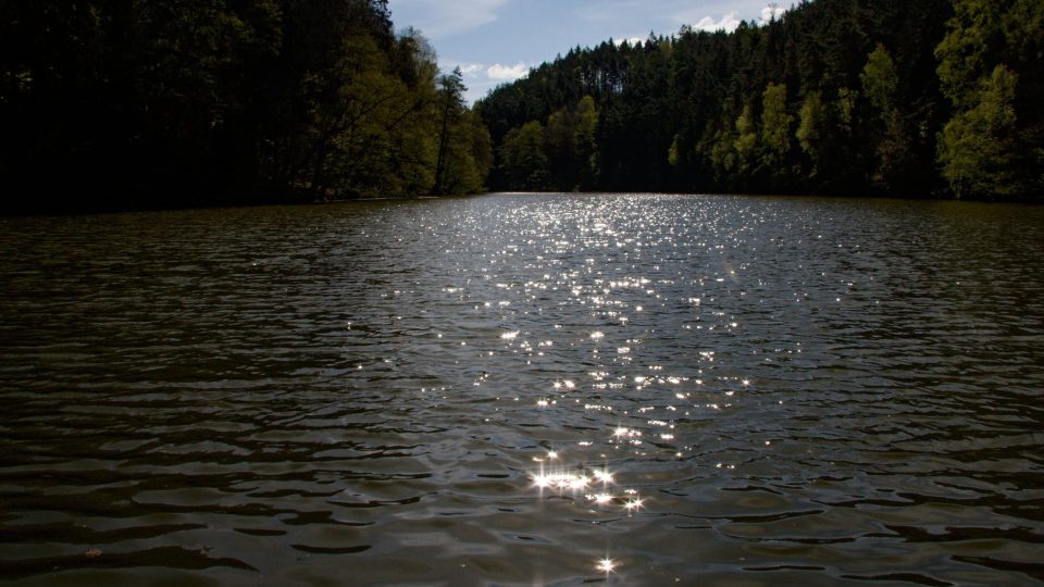 Nebák je nejdelším rybníkem v Podtroseckých údolích