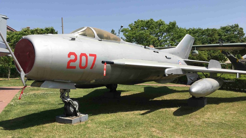 Venkovní expozice představuje letadla, která bojovala v korejské válce