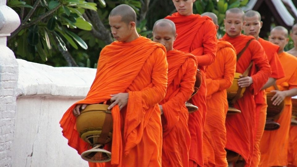 Buddhističtí mniši v provincii Luang Prabang 