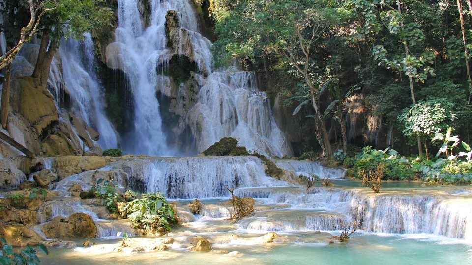 Vodopády v laosské provincii Luang Prabang 