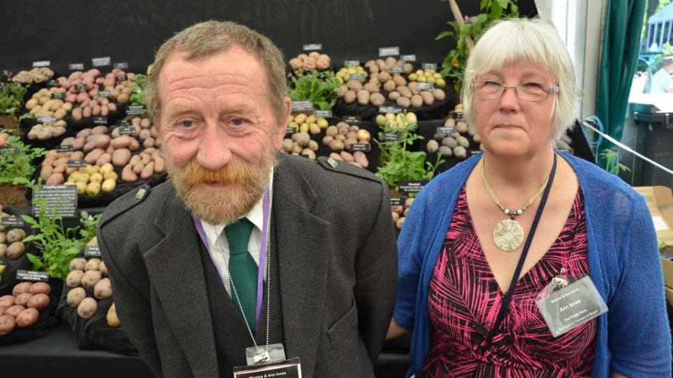 Manželé Innesovi přivezli na Chelsea Flower Show svou bramborovou sbírku