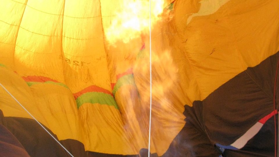 Příprava na let balonem