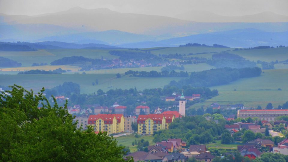 Výhled z Baldova na Domažlice