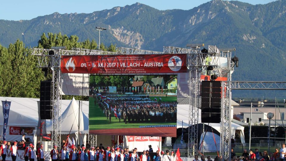 Nástup na závěrečný ceremoniál