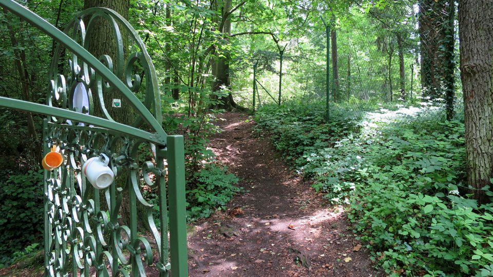 Hrnečky připravené na vodu u kokešovské studánky