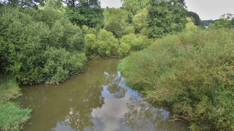 Odrava v místě zaniklého Červeného mlýna Odrava v místě zaniklého Červeného mlýna